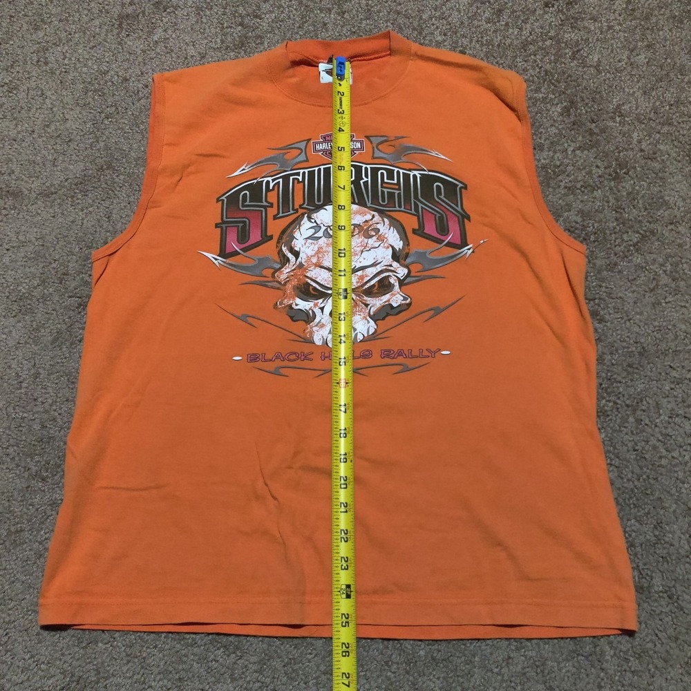 Vintage Y2K Harley Davidson Sturgis Men's Large Tank Top Shirt Sleeveless USA - Picture 7 of 7
